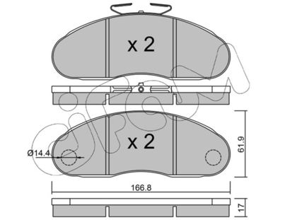 Комплект тормозных колодок, дисковый тормоз CIFAM 822-111-2 для RENAULT TRUCKS MESSENGER