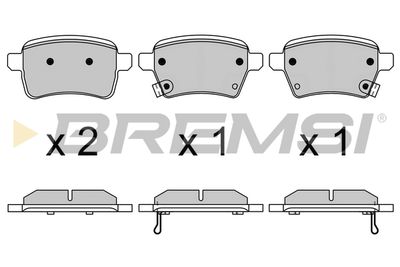 Комплект тормозных колодок, дисковый тормоз BREMSI BP3627 для ABARTH 500C