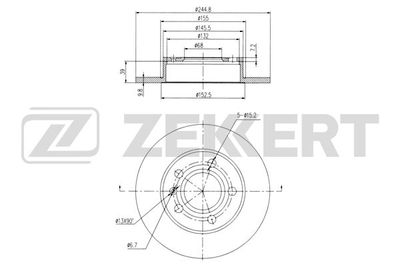 Тормозной диск ZEKKERT BS-6329 для BRILLIANCE M2