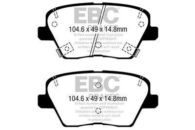 Комплект тормозных колодок, дисковый тормоз EBC Brakes DPX2363 для KIA PROCEED