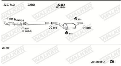 Изпускателна система WALKER VOK019814A