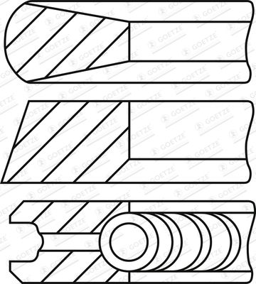 SET SEGMENTI PISTON GOETZE ENGINE 0844980700 2