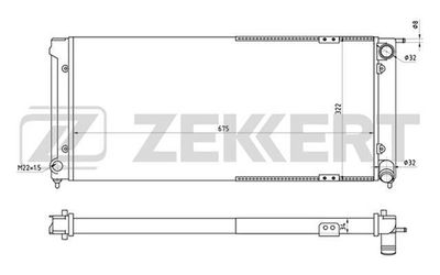 Радиатор, охлаждение двигателя ZEKKERT MK-1212 для VW JETTA
