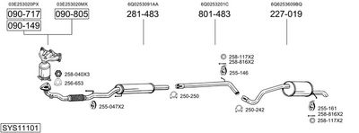 SISTEM DE ESAPAMENT BOSAL SYS11101
