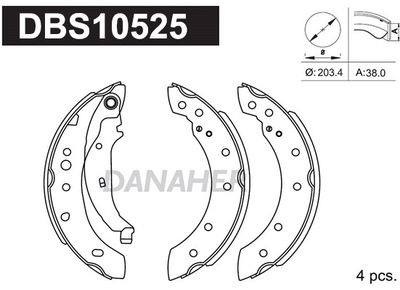 Комплект тормозных колодок DANAHER DBS10525 для LIFAN 520i