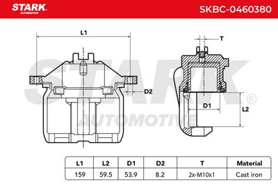 спирачен апарат STARK SKBC-0460380