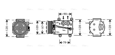 AVA QUALITY COOLING Compressor, airconditioning (FDAK105)