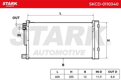 кондензатор, климатизация STARK SKCD-0110340