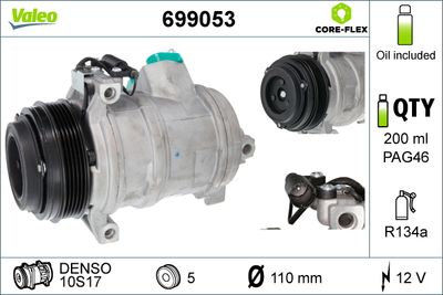 VALEO Compressor, airconditioning VALEO CORE-FLEX (699053)
