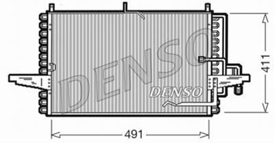 Конденсатор, кондиционер DENSO DCN10002 для FORD SIERRA