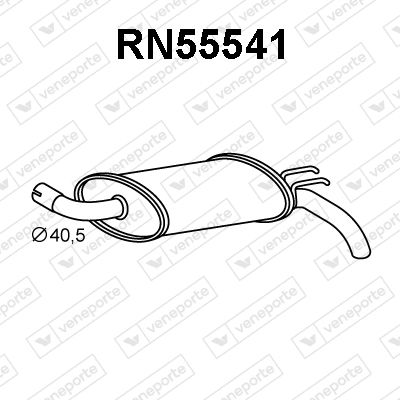 Глушитель выхлопных газов конечный VENEPORTE RN55541 для RENAULT TWINGO