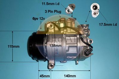 Compressor, air conditioning Auto Air Gloucester 14-9667P