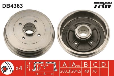 Bremstrommel TRW DB4363