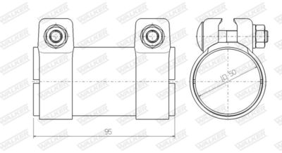 CONECTOR TEAVA SISTEM DE ESAPAMENT WALKER 86130 8