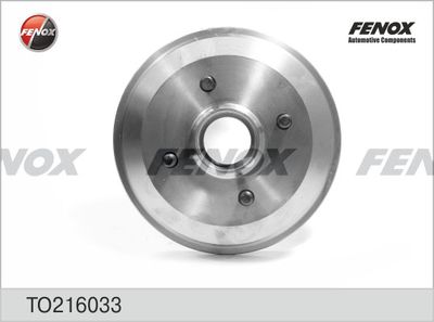FENOX TO216033 Гальмівний барабан 