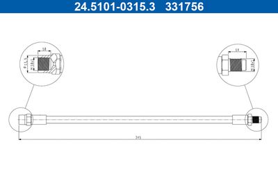 Brake Hose 24.5101-0315.3