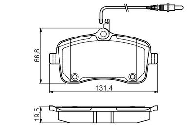 Комплект тормозных колодок, дисковый тормоз BOSCH 0 986 495 091 для PEUGEOT 407