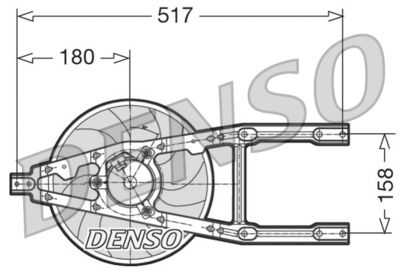 Вентилятор, охлаждение двигателя DENSO DER09012 для FIAT CINQUECENTO