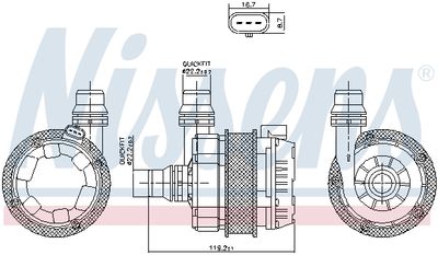 Water Pump, engine cooling 831351