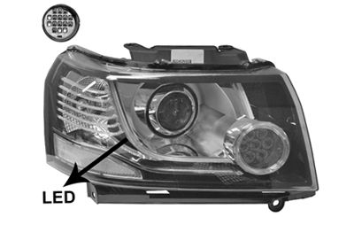 Основная фара VAN WEZEL 0252964N для LAND ROVER FREELANDER