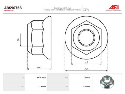 Komplet za popravak, alternator AS-PL AS ARS9075S
