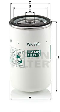 MANN-FILTER WK 723 Топливный фильтр  для GAZ  (Газ Волга)