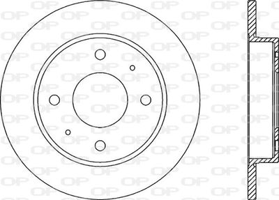 OPEN PARTS BDA2039.10 Тормозные диски  для MITSUBISHI COLT VI (Z3_A, Z2_A) 1.3 LPG