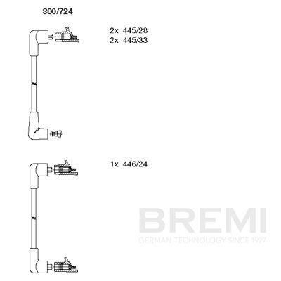 комплект запалителеи кабели BREMI 300/724