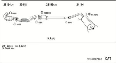 SISTEM DE ESAPAMENT WALKER PEK019871AB