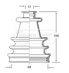 Bellow, drive shaft Borg & Beck BCB2014