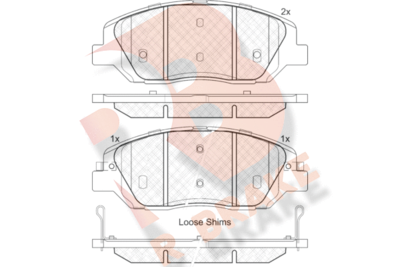Комплект тормозных колодок, дисковый тормоз R BRAKE RB1997 для SSANGYONG KORANDO