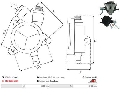 POMPA VACUUM SISTEM DE FRANARE AS-PL P2004 2