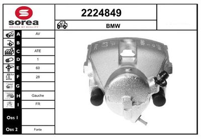 EAI 2224849 Тормозной суппорт  для BMW 3 купе (E46) M3 CSL