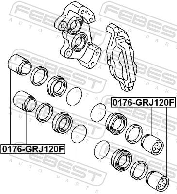 Piston, brake caliper 0176-GRJ120F