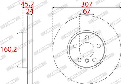 DISC FRANA FERODO DDF2637C 1