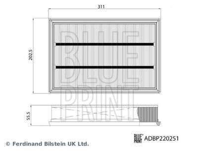 Luftfilter BLUE PRINT ADBP220251