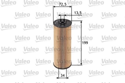 Масляный фильтр VALEO 586520 для AUDI ALLROAD