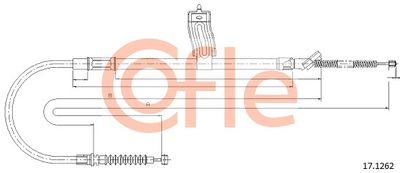 Тросик, cтояночный тормоз COFLE 17.1262 для TOYOTA HIACE