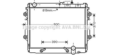 Радиатор, охлаждение двигателя AVA QUALITY COOLING TO2490 для TOYOTA LAND CRUISER