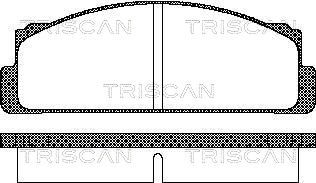 Комплект тормозных колодок, дисковый тормоз TRISCAN 8110 15504 для TOYOTA 1000