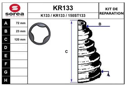EAI KR133 Пыльник шруса  для NISSAN NP300 (Ниссан Нп300)