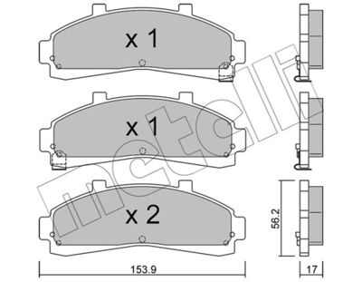 Комплект тормозных колодок, дисковый тормоз METELLI 22-0683-0 для FORD USA RANGER