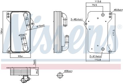 RADIATOR RACIRE ULEI CUTIE DE VITEZE AUTOMATA NISSENS 91505