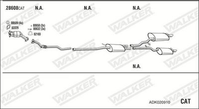 Изпускателна система WALKER ADK020910