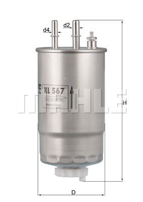 KNECHT KL 567 Топливный фильтр  для FIAT LINEA (Фиат Линеа)