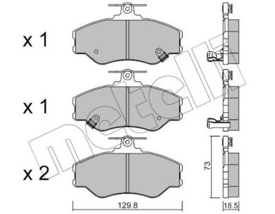 BREMSBELAGSATZ SCHEIBENBREMSE