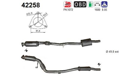 AS 42258 Катализатор  для AUDI A6 C6 Avant (4F5) 2.4