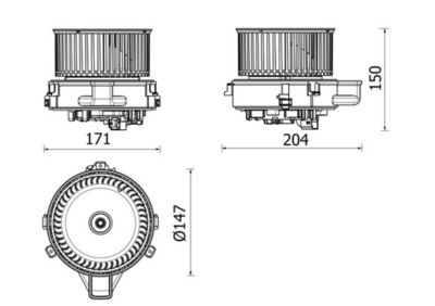 VENTILATOR HABITACLU MAHLE AB283000P 1