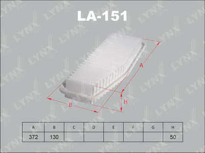 Воздушный фильтр LYNXauto LA-151 для TOYOTA ALPHARD