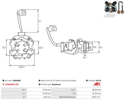 Vorschau Halter, Kohlebürsten Ansicht 2